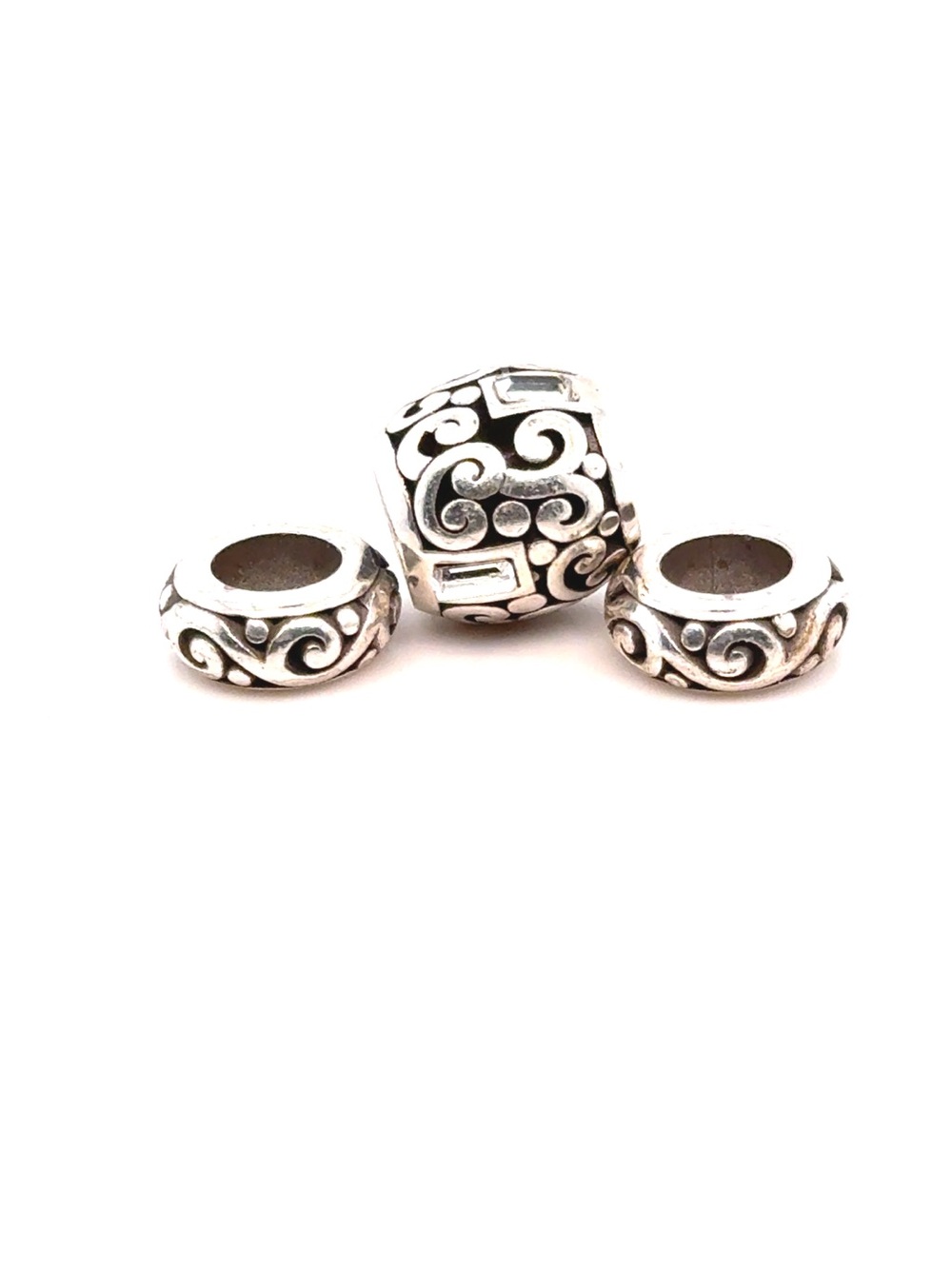 Brighton Silver Filigree Scroll Spacer Beads
